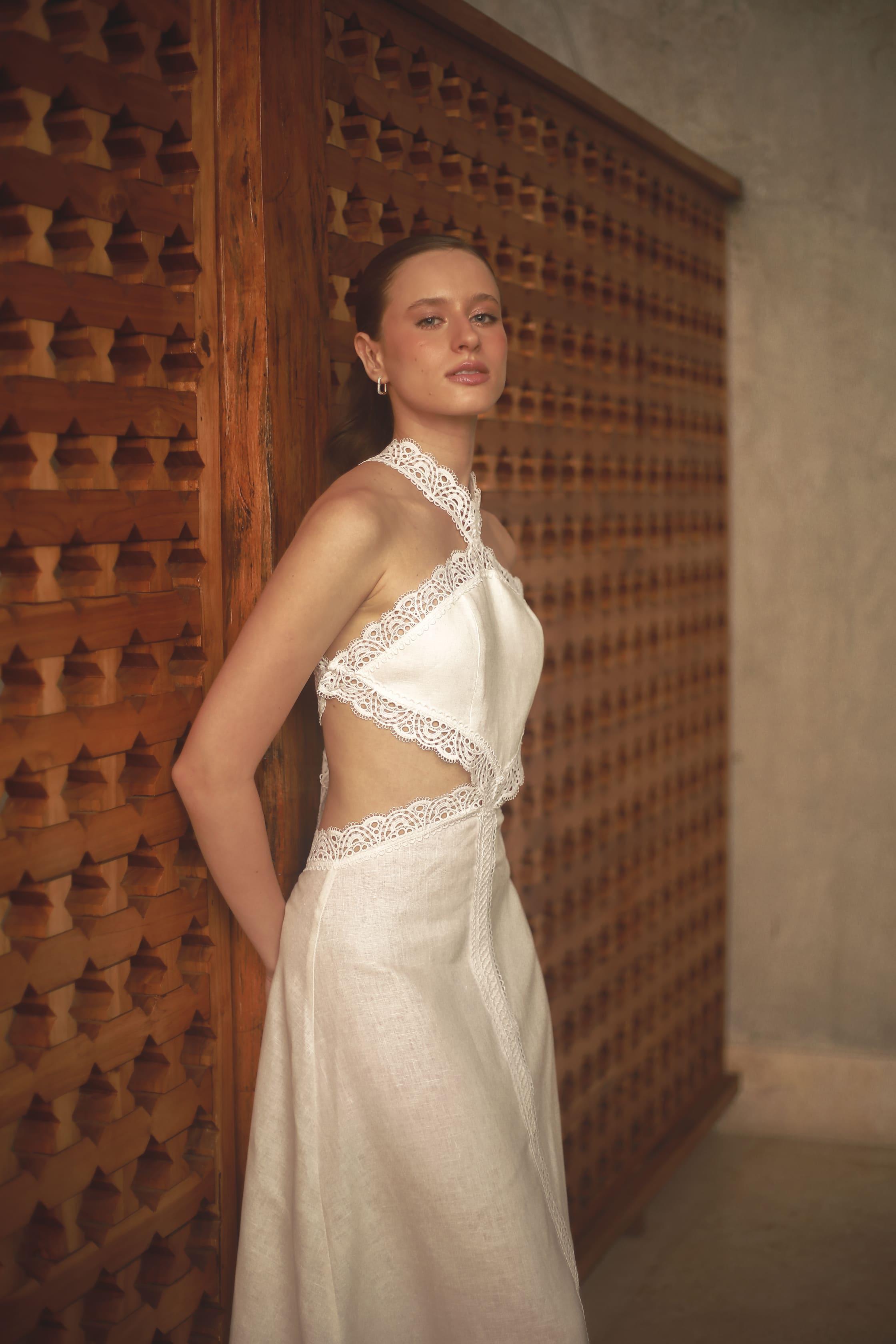Celina Dress White